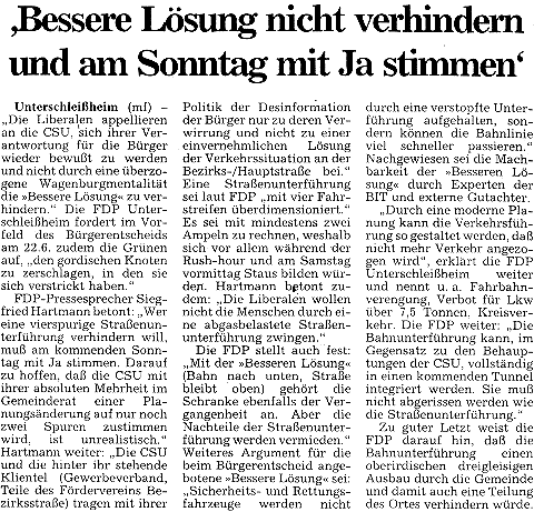 Artikel aus Münchner Merkur - Lokalteil v. 18.6.97